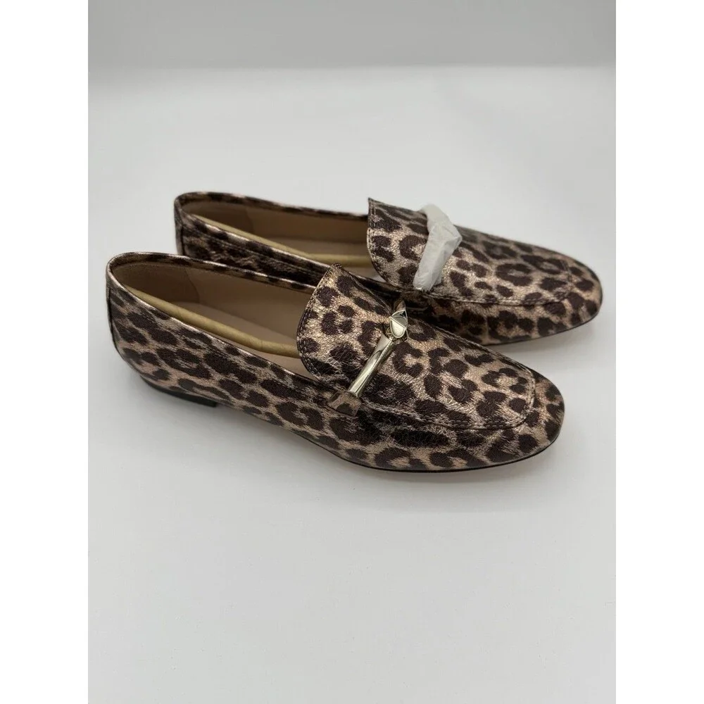 Kate Spade New York Lana loafers in a bronze metallic‎ leopard print Size 7 NWB!
